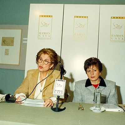 1998. Con Dionisia García, Murcia, Museo Ramón Gaya